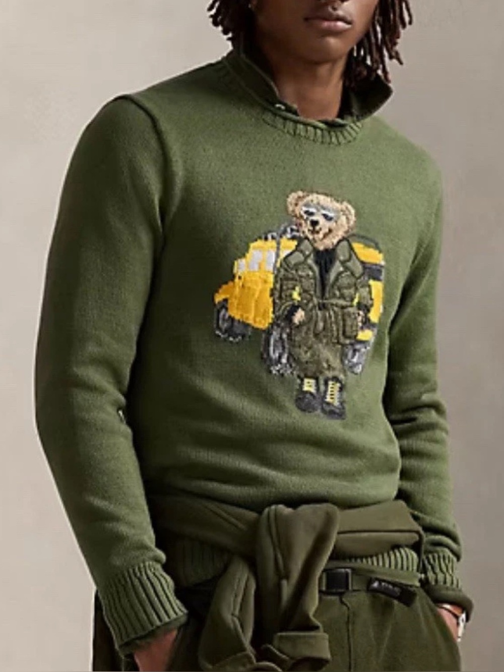 Polo Ralph Lauren Rugged Polo Bear Roll-Neck Knit Knitted Sweater - Picture 2 of 15